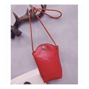 Mini Retro Bucket Bag Women PU Leather Handbag Crossbody Messenger Bag